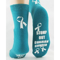 Teal Adult Mid-Calf Comfort Slipper Socks